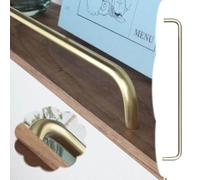 Binario di Protezione per Scaffale 1/2/ 3/4/ 5/10 Pezzi di Ringhiera in Ottone per Mensole, Palo Decorativo Liscio che Protegge Dalle Cadute, Barra di Protezione per Mobile Libreria(1PCS,24cm/9.4")