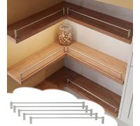 Binario di Protezione per Scaffale 1/2/3/4/5/8/10 PCS Sbarra per Libreria, Kit di Sbarre Anti-Ribaltamento in Acciaio Inox Sicurezza Minimalista, Paracolpi di Barra di Retenzione(5PCS,54cm/21.3")