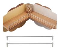 Binario di Protezione per Scaffale 1/2/3/4/5/8/10 PCS Sbarra per Libreria, Kit di Sbarre Anti-Ribaltamento in Acciaio Inox Sicurezza Minimalista, Paracolpi di Barra di Retenzione(2PCS,54cm/21.3")