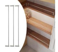 Binario di Protezione per Scaffale 1/2/3/4/5/8/10 PCS Sbarra per Libreria, Kit di Sbarre Anti-Ribaltamento in Acciaio Inox Sicurezza Minimalista, Paracolpi di Barra di Retenzione(3PCS,94cm/37.0")