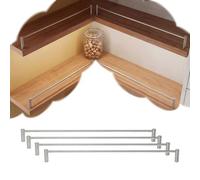 Binario di Protezione per Scaffale 1/2/3/4/5/8/10 PCS Sbarra per Libreria, Kit di Sbarre Anti-Ribaltamento in Acciaio Inox Sicurezza Minimalista, Paracolpi di Barra di Retenzione(4PCS,43cm/16.9")