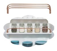 Binario di Protezione per Scaffale Barra Anticaduta Dorata per Ripiani di Mobili da Cucina, Kit Versatile di Barre Anticaduta (1/2 / 3/4 / 5/8 / 10 Pezzi), Asta Decorativa(3PCS,105cm/41.3")