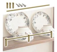 Binario di Protezione per Scaffale Barra di Protezione Versatile per Ripiani di Armadietti da Cucina, Fermaglio di Fissaggio per Barra di Protezione per Armadietti/Librerie(B,30cm/11.8")