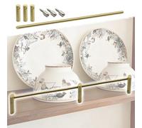 Binario di Protezione per Scaffale Barra di Protezione Versatile per Ripiani di Armadietti da Cucina, Fermaglio di Fissaggio per Barra di Protezione per Armadietti/Librerie(A,30cm/11.8")