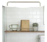 Binario di Protezione per Scaffale Binari con Punta Dorata per Mensole da Bagno, Barra di Protezione per Mensole in Ottone a Lunghezza Regolabile, Risorse di Ferramenta Vintage(28cm/11")