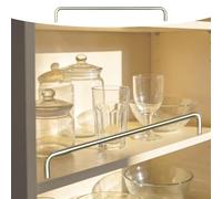 Binario di Protezione per Scaffale Binari Decorativi Moderni in Ottone per Mensole, Kit di Binari con Puntale Dorato per Mobili da Cucina/Scarpiera/Armadio, Asta Decorativa per(31cm/12.2")