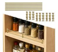 Binario di Protezione per Scaffale Binario di Supporto per Mensole da Cucina in Ottone, Mensole Sospese per La Casa, Asta Decorativa da 20-100 cm, Protezione di Sicurezza Contro(3PCS,11in/28cm)