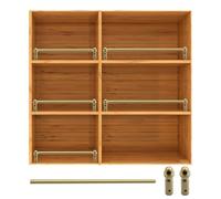 Binario di Protezione per Scaffale Rail per Scaffali in Ottone 1/2/3/4/5/8/10 Pezzi, Barriera a Tubo Rotondo Personalizzabile Previeni la Caduta Degli Oggetti(5PCS,46cm/18.1")