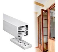 Binario di ricambio per porta scorrevole a doppia piega, rullo piatto extra lungo e kit di ferramenta per porte scorrevoli scorrevoli, opzioni di lunghezza da 101 a 990 cm