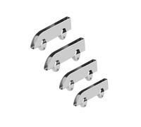 Binario di scorrimento for porta scorrevole, binario in vetro da 5 mm, guida in acciaio inossidabile, ruota a doppio coltello, ruota di serraggio, accessori for binario a rulli(Rubber wheel,4 packs)