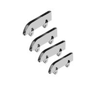 Binario di scorrimento for porta scorrevole, binario in vetro da 5 mm, guida in acciaio inossidabile, ruota a doppio coltello, ruota di serraggio, accessori for binario a rulli(Iron wheel,4 packs)