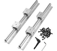 Binario di scorrimento lineare SBR20 1500 mm con cuscinetti SBR20UU | 2 guide lineari con 4 blocchi di cuscinetti per un movimento fluido in macchine CNC e progetti di automazione