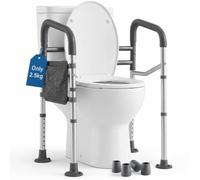 Binario di sicurezza per WC, regolabile, compatto, per anziani e disabili, si adatta alla maggior parte dei servizi igienici, pieghevole, portatile, leggero, adatto ai viaggi