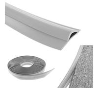 Binario di transizione autoadesivo, listello di transizione in laminato, listello autoadesivo per pavimenti in PVC, per moquette, grigio (5 m)