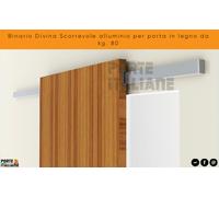 Binario Divina Scorrevole alluminio per porta in legno da kg. 80