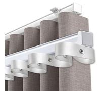 Binario divisorio scorrevole ad onda silenziosa resistente, 3,3 m, in alluminio bianco, con pulegge che riducono il rumore, per Home Theater, camera da letto, soggiorno, soluzione salvaspazio