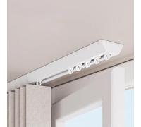 Binario divisorio scorrevole in alluminio, 4,5 m, extra lungo, bianco, spessore 2 mm, per uso domestico e commerciale e design elegante