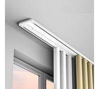 Binario Doppio Per Soffitto In Alluminio, Binario Per Tende Divisorio Silence Bianco, Resistente Bastone Per Tende 70-600 Cm(250cm/8.2ft(2 * 125cm))