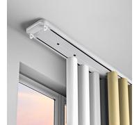 Binario Doppio per Tende Invisibile Binario con puleggia Nano Silent, design con chiodi nascosti, binario in lega di alluminio per soggiorno, camera da letto, divisorio per ambienti(5.1m(16.7ft))