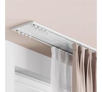 Binario Doppio per Tende Invisibile Binario per Tende Silenzio da 1 A 6M Binario A Soffitto per Tende per Commerciale Appartamento Albergo Ospedale(Bianca,5M/16.4FT)