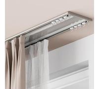 Binario Doppio per Tende Invisibile Binario per Tende Silenzio da 1 A 6M Binario A Soffitto per Tende per Commerciale Appartamento Albergo Ospedale(B,7.2ft/2.2m)