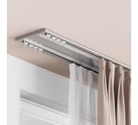 Binario Doppio per Tende Invisibile Binario per Tende Silenzio da 1 A 6M Binario A Soffitto per Tende per Commerciale Appartamento Albergo Ospedale(Gold,2.7M/8.9FT)