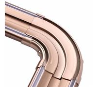 Binario Doppio per Tende Silenzioso in Alluminio per Montaggio a Soffitto | Per Soggiorno e Camera, Scorrimento Fluido, Sezioni oltre 1 m con Giunti Inclusi e Angolo Opzionale(Brown,90 corner)