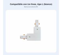 Binario Elettrificato per Faretti Compatibile con LED Illuminazione d'accento