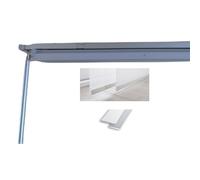 Binario Estensibile per Tende a Pannello in Alluminio - Grigio Satinato - Misura: Estensibile da 115 a 170CM, Pannelli: 3