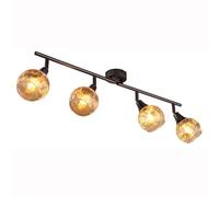 Binario Faretti Spot Plafoniera Lampada 4x E14 Vetro Bed Breakfast - - [EEK: Non valutato]