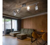 Binario Faretti Spot Plafoniera Luci Soggiorno 4-Flammig Vetro Mobile GU10