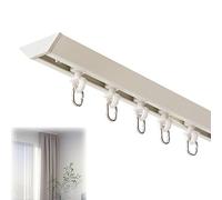 Binario flessibile da soffitto - 2 m in alluminio nero per tende, divisori e tende da doccia, facile installazione - Design elegante e soluzione elegante per la decorazione della casa