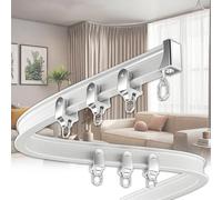 Binario flessibile da soffitto - Binari divisori regolabili per privacy e oscuramento, perfetto per doccia, finestra a golfo, camper - aste scorrevoli da 1 m / 3.3ft