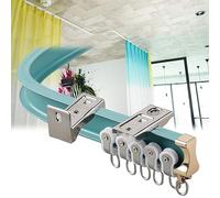 Binario flessibile da soffitto - Binari pieghevoli per divisori e soluzioni per la privacy, staffe da soffitto e da parete, ideale per finestre a bovindo e uso domestico e ufficio
