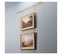 Binario Flessibile per Quadri con Ganci e Filo in Ottone, Kit Personalizzato per Galleria di Immagini e Appendiabiti per Appartamento/Ufficio/Studio, Decorazione murale per la casa (Binario