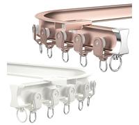 Binario flessibile per tende da 6,7 m, curvo, per balconi, nanotecnologie, ideale per soggiorno e camera da letto, colore rosa, dimensioni 4,6 m