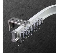 Binario flessibile per tende da soffitto in alluminio curvo con ganci in metallo Soluzione per tende per finestre a forma di U, lunghezza 4 m, colore bianco ideale per tende personalizzate e