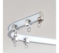 Binario flessibile per tende da soffitto, pieghevole, divisorio per stanze, curvo, per una facile installazione, 6 m, binario bianco per la decorazione di casa e ufficio
