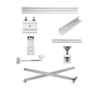 Binario for porta piatta pieghevole nascosta for armadietto, doppia, quattro porte, telescopico, montato lateralmente, binario scorrevole for invertita(2 doors folding-R)