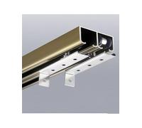 Binario for porta scorrevole a scomparsa doppia, binari for porta scorrevole for armadio con ruote, kit ferramenta for porta del fienile bypass, binario in alluminio(126.1in/320cm)