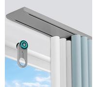 Binario For Tende A Doppia Filad, Aste Per Tende Silenziose Per Uso Intensivo Binario Per Tende In Lega Di Alluminio Binari Per Tende A Caduta Per Uso Intensivo Divisorio Stanze(Gray,4.6m/15.1ft)