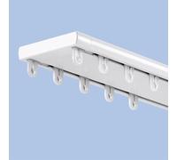 Binario For Tende A Doppia Filad, Binari Doppi Per Tende Gemellate Con Montaggio A Soffitto Sistemad Di Binari Scorrevoli Silenziosi Soffitto Per Divisori Tendaggi Tende Oscuranti(White,5.9m/19.4ft)