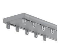 Binario For Tende A Doppia Filad, Binari Doppi Per Tende Gemellate Con Montaggio A Soffitto Sistemad Di Binari Scorrevoli Silenziosi Soffitto Per Divisori Tendaggi Tende Oscuranti(Gray,1.9m/6.2ft)