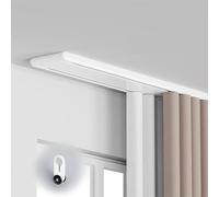 Binario For Tende A Doppia Filad, Set Di Binari Per Tende Da Soffitto Per Uso Intensivo Aste Doppie Per Tende Silenziose E Accessori Nascosti Per Camere Da Letto Soggiorni Finestre(White,4m/13.1ft)