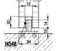 Binario guida Hawa Junior 40/80/120 1300 mm plastica nera - 1
