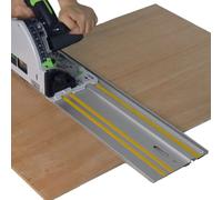 Binario guida per sega a binario Guide guidate estruso in alluminio per tagli di scarichi ripetibili su binario per sega circolare, smussati ottimizzati e tagli dritti