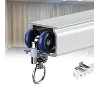 Binario in alluminio, montaggio a soffitto/parete, 2 mm di spessore, 1-15 m di lunghezza, ideale per divisori e versatile soluzione per aste da 3,2 m per una facile installazione