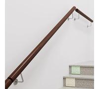 Binario in legno color noce, 4 m, 2,4 m, 3,6 m, 1,5 m, 1,8 m, barre di supporto per scale resistenti per anziani e bambini, set completo per la sicurezza