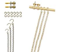 Binario In Ottone Per Appendere Quadri, Kit Binario per Galleria D'Arte, Sistema A Parete Regolabile con Catene Scorrevoli, per Decorazione Casa, Ufficio, Mostre(2.30m (90.6in))