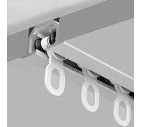 Binario invisibile per tenda da soffitto, sistema di binari per tende da 4,7 m, asta in metallo bianco per doccia e finestre, asta dritta durevole per tenda (470 cm)